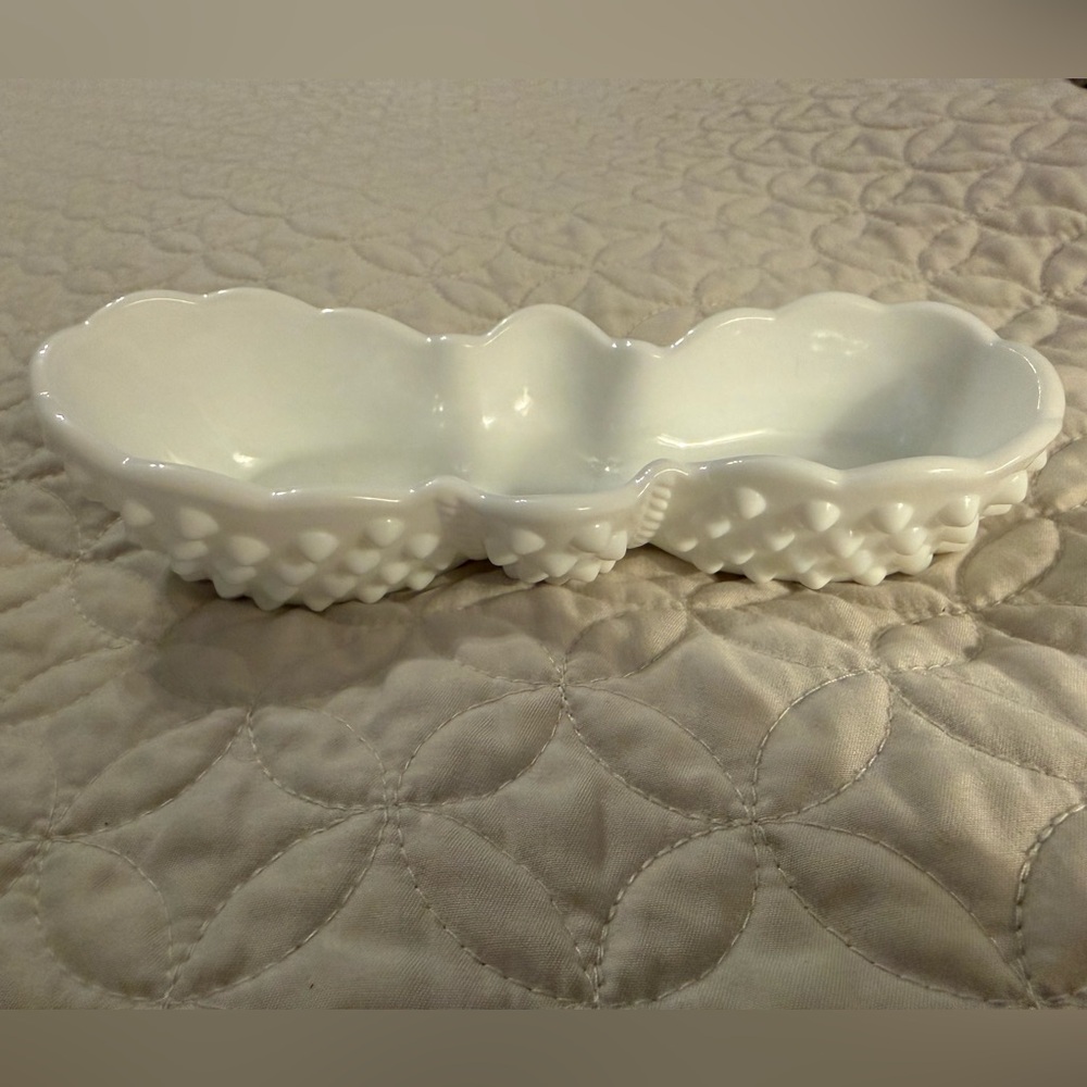 Fenton Art Glass Hobnail Milk Glass “Spooner”